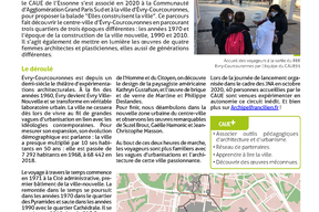 Fiche action, Les Journées Nationales  de l’Architecture - Redécouvrir Évry avec la balade “Elles construisent la ville”. pg 2