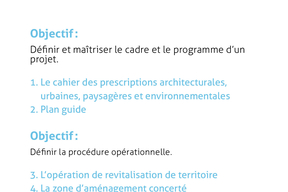 Carte Aménagement opérationnel, verso.